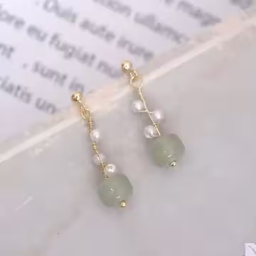 一枝綠意×吊墜耳環