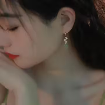 一枝綠意×吊墜耳環