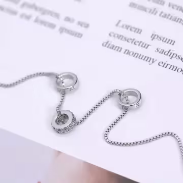 925銀飾×三環羅馬數字×鎖骨項鍊