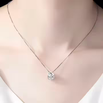 925銀飾×魔方晶鑽×鎖骨項鍊
