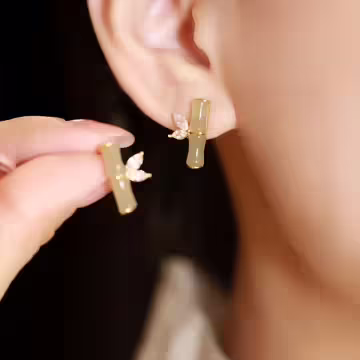 竹報平安&times;蚊香盤U型耳夾