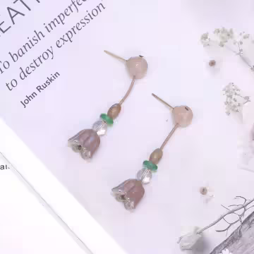 古風飄逸鬱金香×吊墜耳環