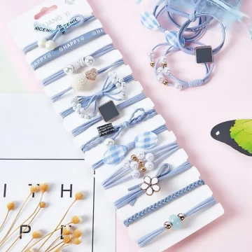 韓風小清新×十二套件髮束組×水藍.avif