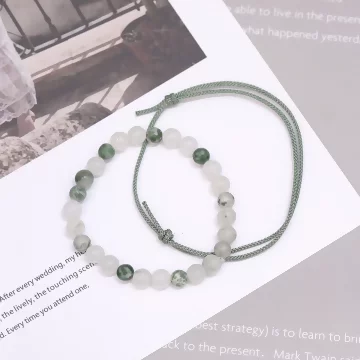 黛綠樹紋石水晶拉繩×二套件串珠手鍊組.avif
