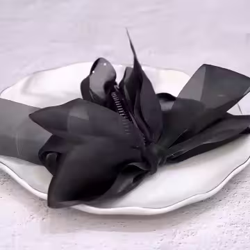 氣質網紗素色×香蕉夾×共二色