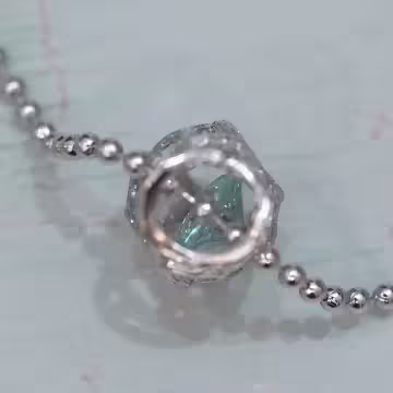 藍冰心臟&times;鎖骨項鍊