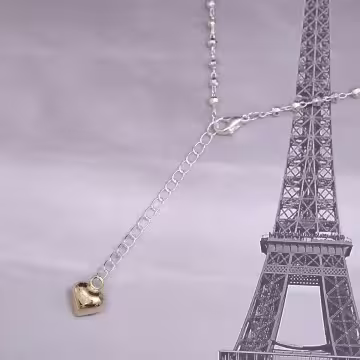 金愛心流蘇&times;鎖骨項鍊