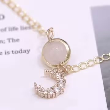 星月灰石粉晶×二套件串珠手鍊組