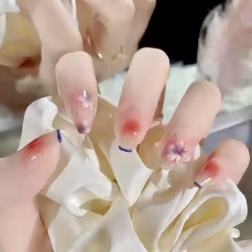 優雅山茶花腮紅亮面×穿戴式手指甲片×二十四入