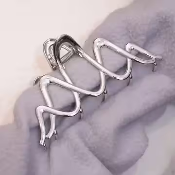 銀色雙波浪×鯊魚夾