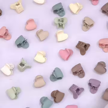 愛心造型小抓夾×五十套件髮夾組