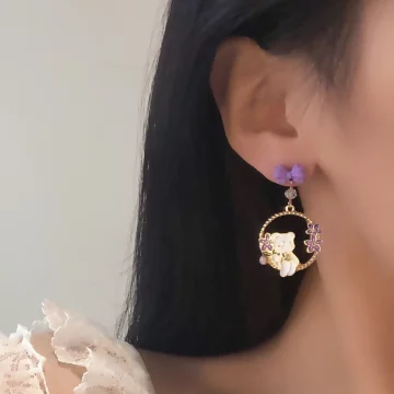 紫花小熊熊×吊墜耳環.avif