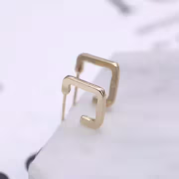 金色極簡C字×三套件耳環組