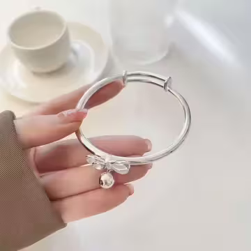 925銀飾×蝴蝶領結小鈴鐺×調節手環