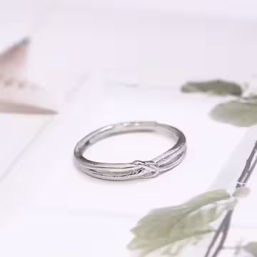 925銀飾&times;同心結&times;開口戒指