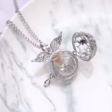 天使飛球×薰香玻璃寶瓶×長項鍊