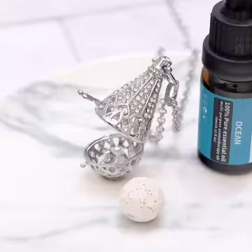 熱氣球×薰香火山石×長項鍊