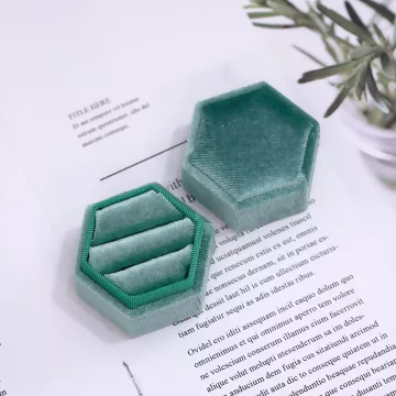 絲絨六角型×適用對戒×絨布盒×綠色.avif