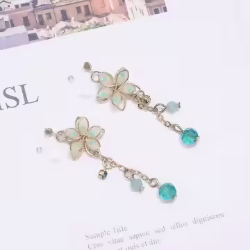 櫻花綻放×矽膠U型耳夾×共二色