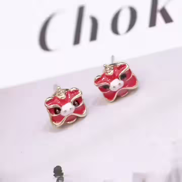 醒獅燈籠發財×三套件耳環組