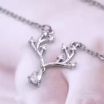 925銀飾×梅花鹿×鎖骨項鍊