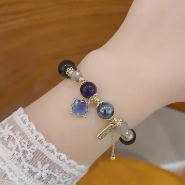 冰湖藍晶琉璃×固定式串珠手鍊.avif