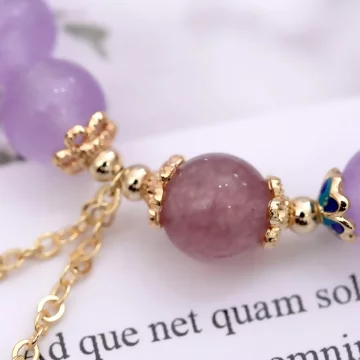 薰衣草浪漫紫流蘇×固定式串珠手鍊 .avif