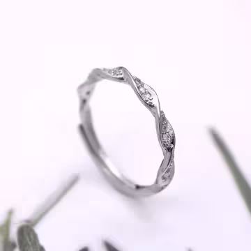 925銀飾×莫比烏斯晶鑽×開口戒指