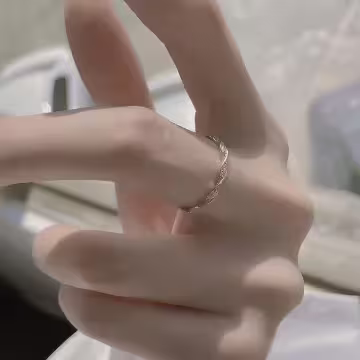 925銀飾×莫比烏斯晶鑽×開口戒指