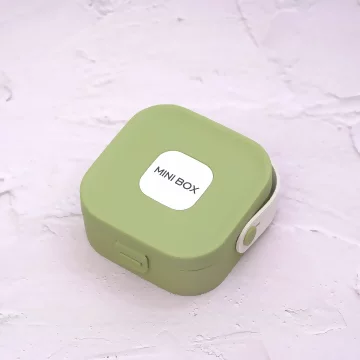 時尚硬殼矽膠×拉鍊飾品盒×綠色.avif