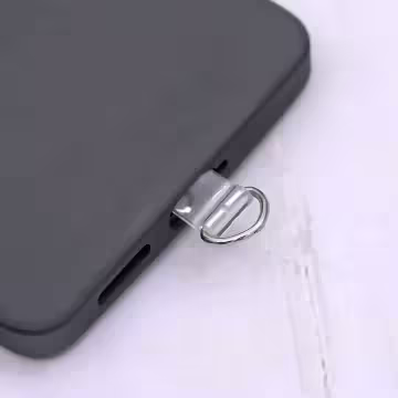 可調節雙環×金色×金蔥白色布滌綸繩×手機斜背雙勾掛繩×金白色