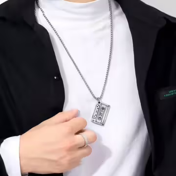 復古錄音帶×中性長項鍊