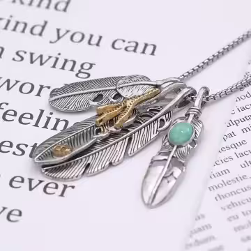 民族羽毛×中性長項鍊