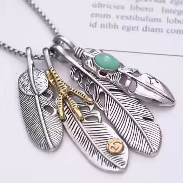 民族羽毛×中性長項鍊