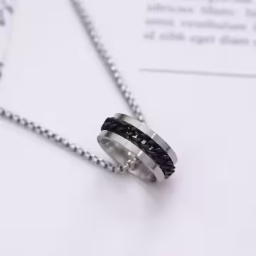 鍊條指環×中性長項鍊