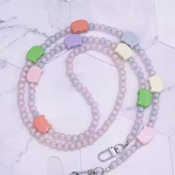 貓咪糖果色×手機斜背雙勾掛繩