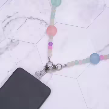 笑臉馬卡龍×手機斜背雙勾掛繩