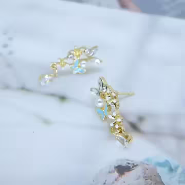 蝴蝶花園×吊墜耳環