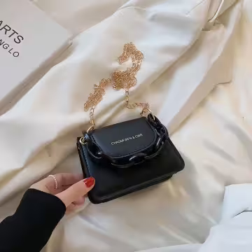 糖果色鍊條小廢包×斜背包×黑色