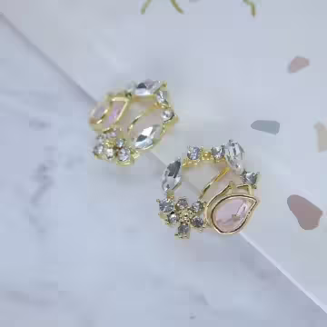 鬱金香花圈×蚊香盤U型耳夾