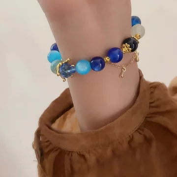 皇家湛藍琉璃×固定式串珠手鍊 .avif