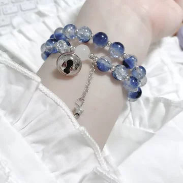 溏心藍爆晶鈴鐺×固定式串珠手鍊.avif