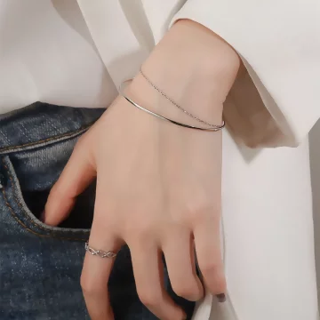 925銀飾×簡約雙層細環×手鍊.avif