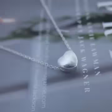 925銀飾&times;簡約磨砂愛心&times;鎖骨項鍊 