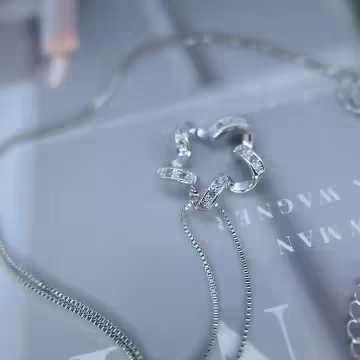 925銀飾×塗鴉鏤空星星×鎖骨項鍊