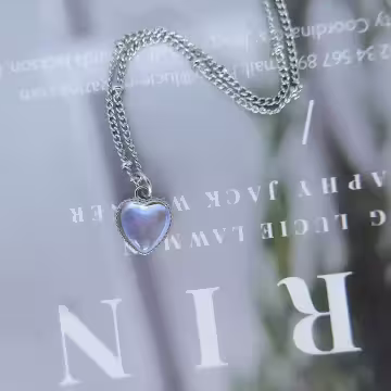 925銀飾&times;月光麻邊愛心&times;鎖骨項鍊 