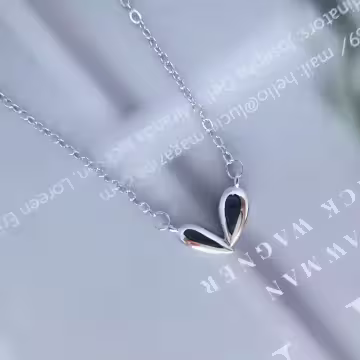 925銀飾&times;相思豆愛心&times;鎖骨項鍊