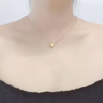 316鋼飾×愛心×鎖骨項鍊×金色