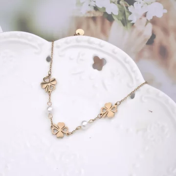 316鋼飾×幸運四葉草×手鍊×金色.avif
