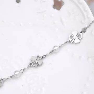 316鋼飾×幸運四葉草×手鍊×銀色.avif